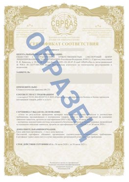 Образец Сертификат СТО 01.064.00220722.2-2020 Амурск Сертификат СТО 01.064.00220722.2-2020 